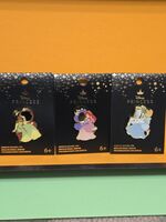 Disney Princesses Sitting In Front Of Vanity Enamel Metal Pin Combo Set