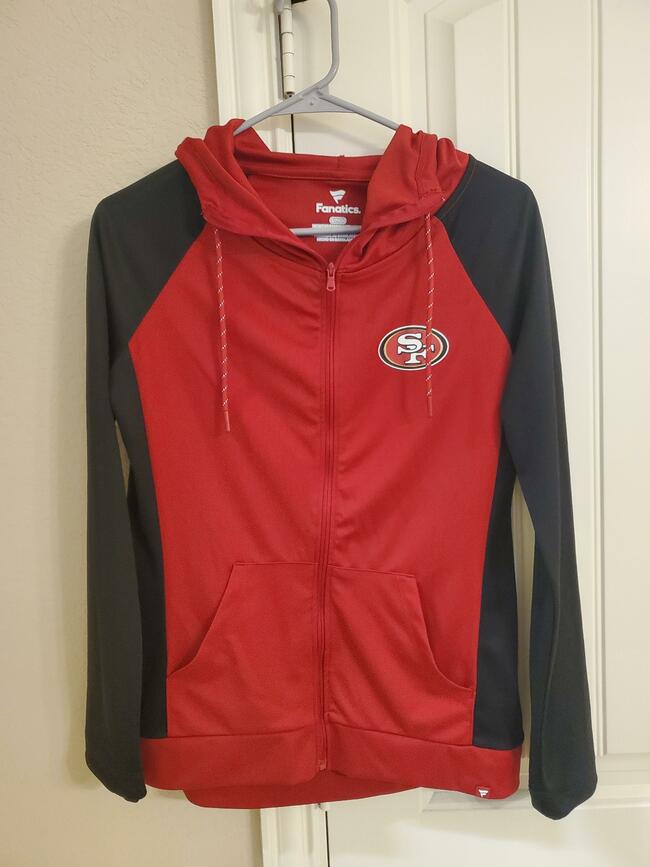 San Francisco 49ers womens zip up hooded jacket