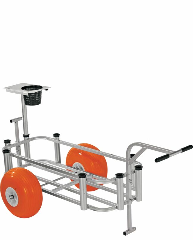 Anglers Fishin Mate Sr Cart Bundle-Poly Wheel surf axle+rubber wheel pier axle + hitch caddy