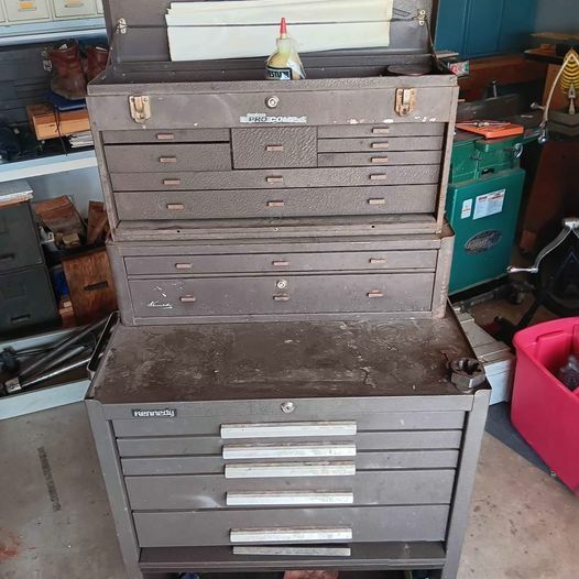 Kennedy machinist tool box full of tools