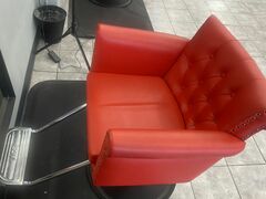 Red Salon Stylist Chair