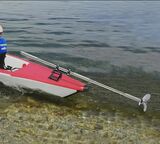 Heavy-Duty Outboard Bracket Stand - 18CM Adjustable Kayak/Boat Mount with Three-Blade Propeller for Small Boats or Kayaks - Sturdy Aft Fin Support for