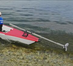 Heavy-Duty Outboard Bracket Stand - 18CM Adjustable Kayak/Boat Mount with Three-Blade Propeller for Small Boats or Kayaks - Sturdy Aft Fin Support for