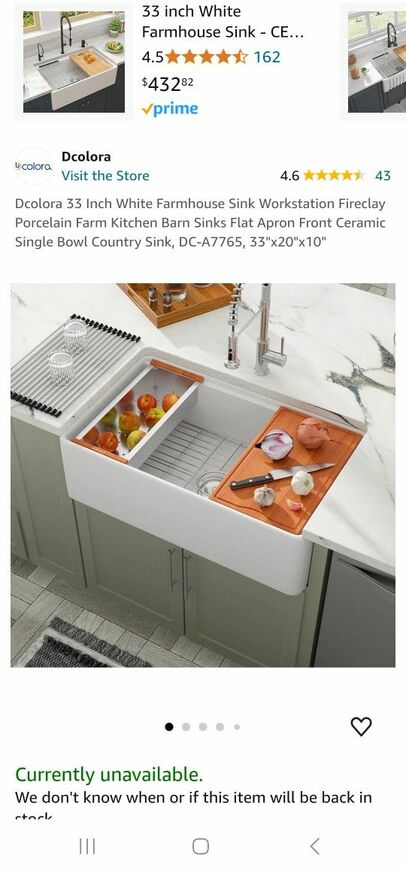 Dcolora 33 Inch White Farmhouse Sink Workstation Fireclay Porcelain Farm Kitchen Barn Sinks Flat Apron Front Ceramic Single Bowl Country Sink, DC-A776