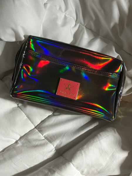 Jeffree Star Black Holographic Makeup Bag