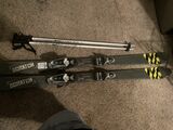 snow skis with poles
