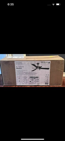 Home Decorators Hexton 52" LED Indoor Brushed Gold Ceiling Fan w/Light & Remote