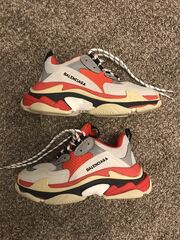 Balenciaga Triple S Sneaker 'Grey Red' Womens 8