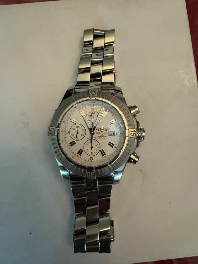 Breitling Super Avenger Chronograph Automatic White Dial