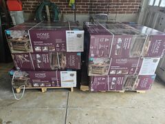 Summerfield 39.5 in. 25 in. Square Steel Brown Wood Look Top LP Gas Fire Pit