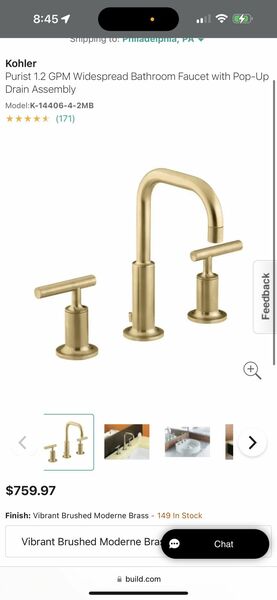 Kohler Purist Faucet