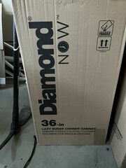 Two Lazy Susan Corner Cabinets 36 In