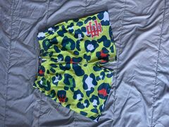 GREEN CHEETAH PRINT EE SHORTS