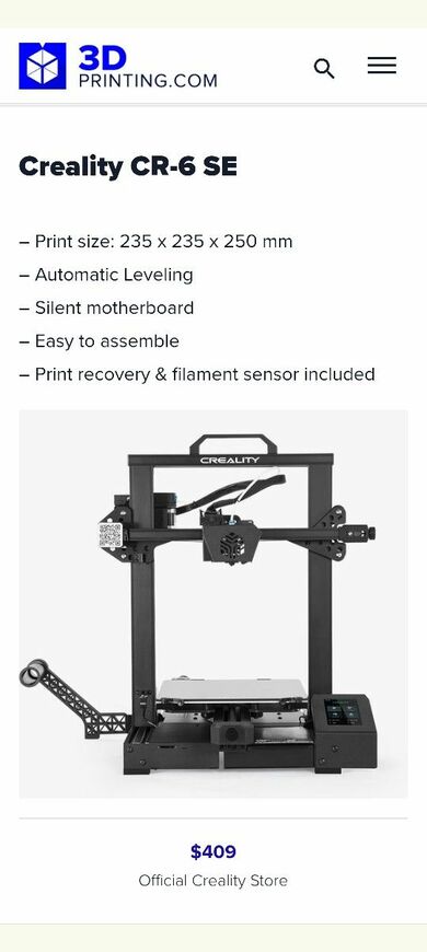 Ender Cr-6 3d Printer