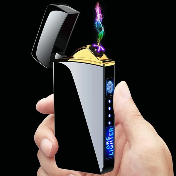 Lighter USB Rechargeable Candle Gas Stove Camping Cigarette LED Display