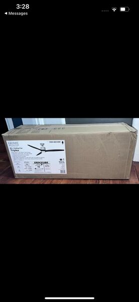 Home Decorators Collection Triplex 60 in. LED Polished Nickel Ceiling Fan New