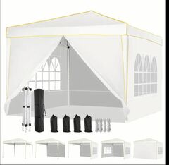 10x10ft pop up Canopy Tent - waterproof, Durable, Quick Setup with 4 Detachable