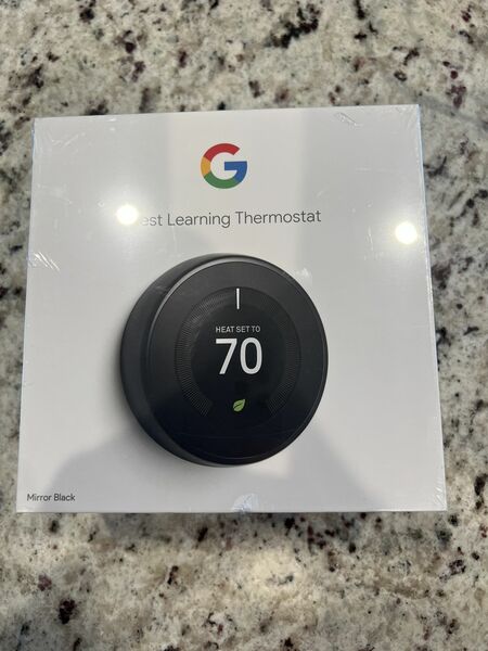 Nest Thermostat - Mirror Black
