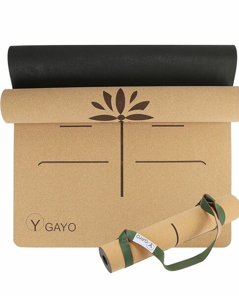 Yoga Cork Mat, Natural rubber base- New