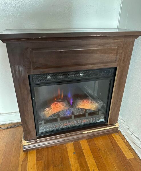 Electric wood fireplace