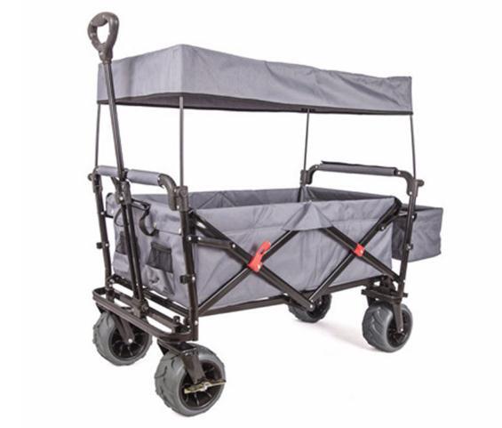 Camp car portable folding cart 600D waterproof four-wheel hand-pulled shopping and fishing multi-functional folding cart