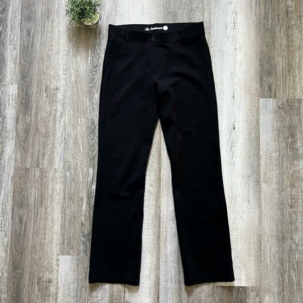 Betabrand Pull On Straight Leg Pants in Black
