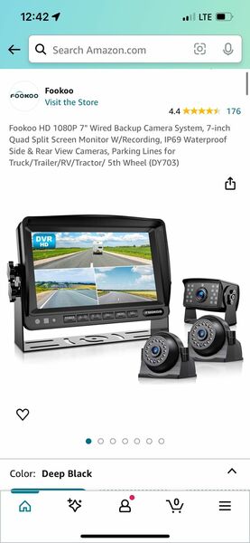FooKoo HD 7” Wired Backup Cameras