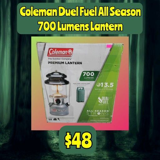 New Coleman Duel Fuel All Season 700 Lumens Lantern: Njft