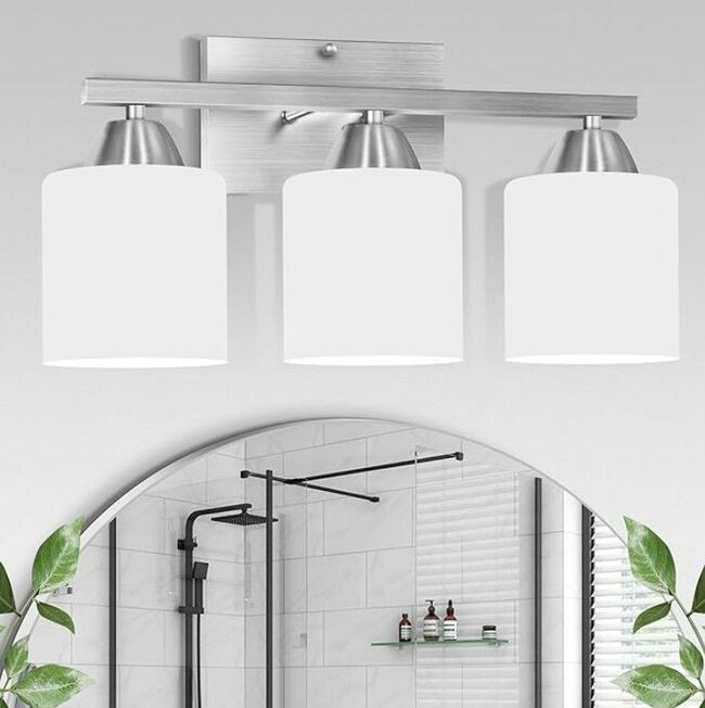 3-Light Bathroom Light Fixture Over Mirror