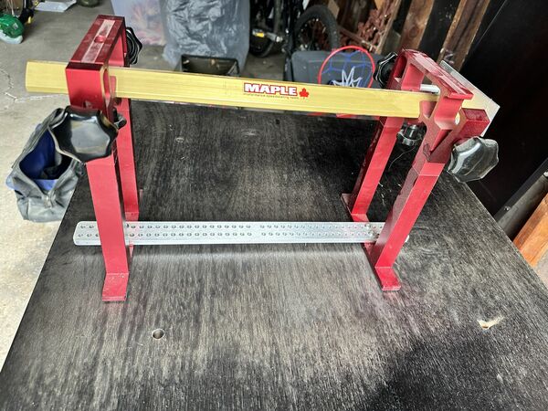 Used Maple Long/Short track skates blade sharpening jig with sharpening stones