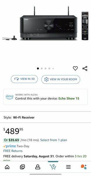 YAMAHA RX-V4A 5.2-Channel AV Receiver with MusicCast
