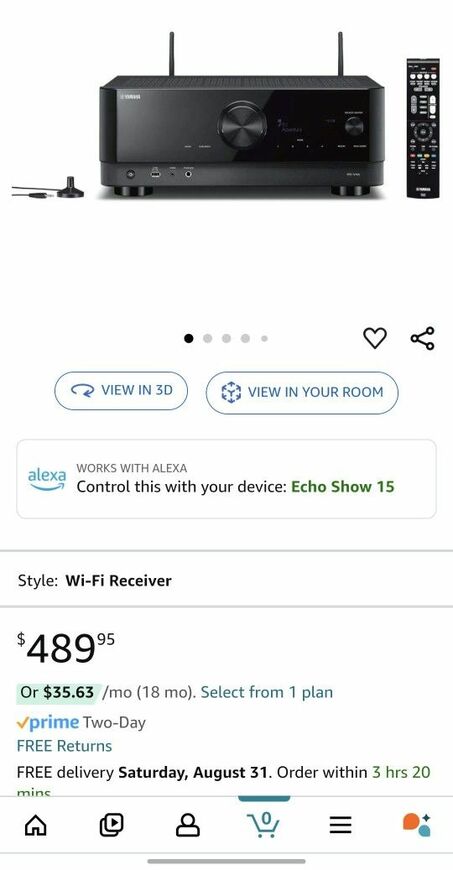 YAMAHA RX-V4A 5.2-Channel AV Receiver with MusicCast