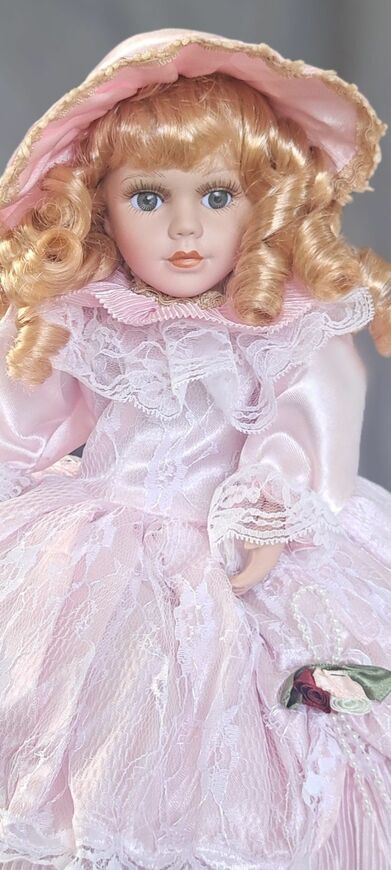 Ashley Belle Porcelain Pillow Doll-VICTORIAN STYLE