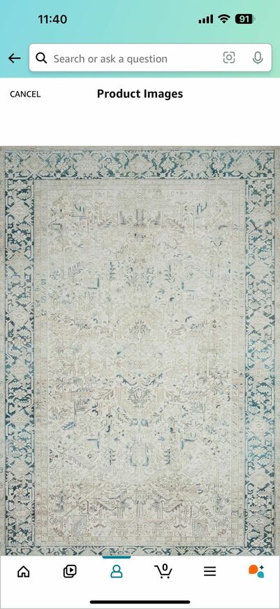 Loloi Magnolia Home by Joanna Gaines Lenna Collection LEA-06 Natural/Denim 9.6” -14”