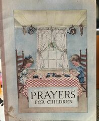 Vintage Prayers For Children Book.