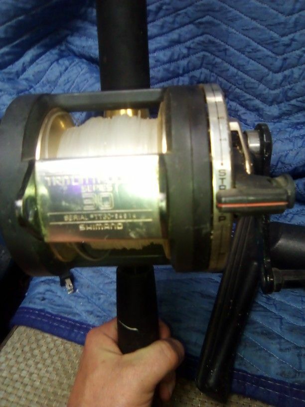 Shimano Triton Troll Series 30 Reel And Ande Tournament Stand Up Rod