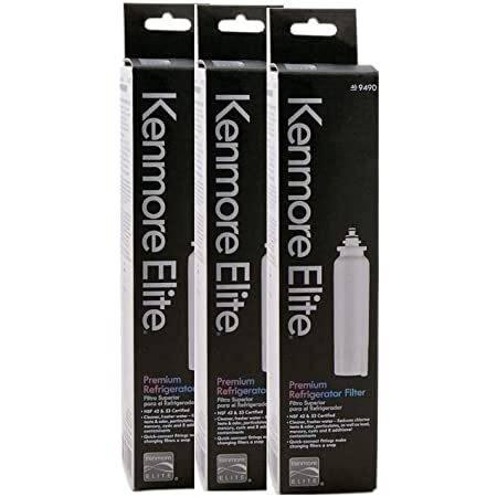 3 Pack Fit Kenmore Elite 9490 469490 46-9490 Refrigerator Replacement Water Filter