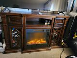 TV stand with fireplace