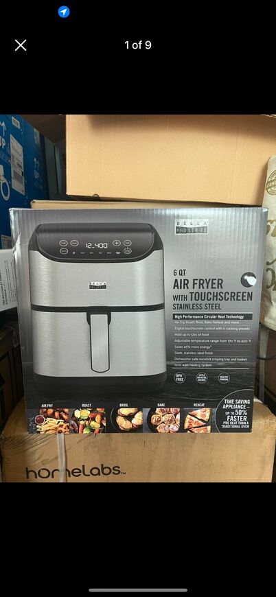 Bella Pro Series - 6-qt. Digital Air Fryer with Stainless Finish - Stainless Steel