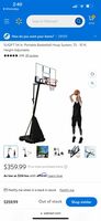 SUGIFT 54 In. Portable Basketball Hoop System, 7.5 - 10 ft. Height Adjustable
