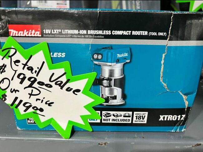 18V LXT Lithium-Ion Brushless Cordless Variable Speed Compact Router with Built-In LED Light