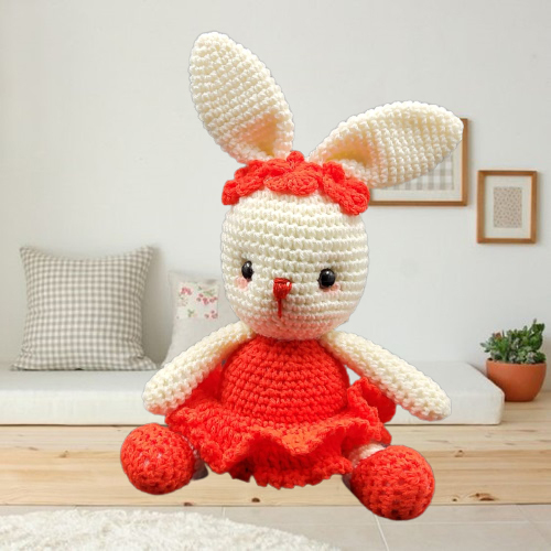 Crochet Bunny Doll, Customized Rabbit For Sale, Crochet Animals, Customized Long Ear Bunny, Stuffed Bunny, Crochet Rabbit