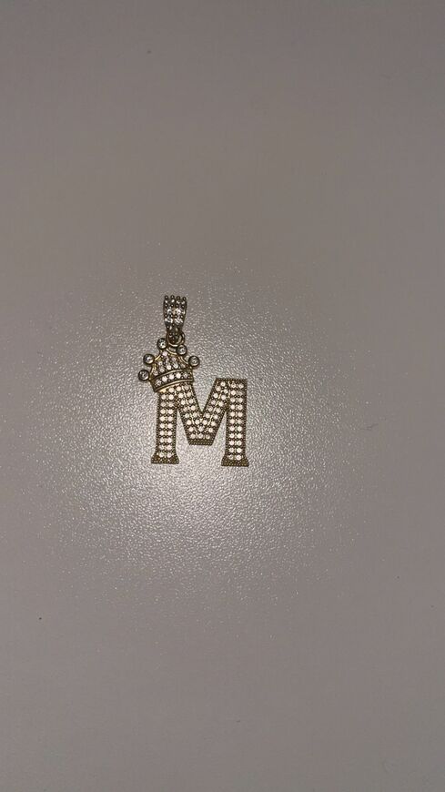 14 K Gold M Pendant