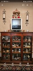 Horse collection And other thingswith glass cabinet.