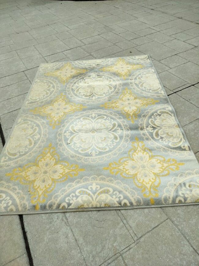 Gray Area Rug New Condition 5x7