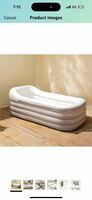 Inflatable bath tub for adults with Cordless Dual Function Electric Air Pump Free-Standing Blow Up