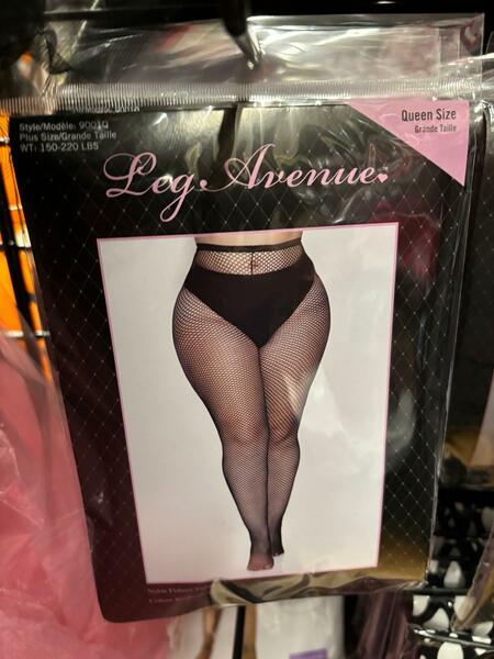 Leg avenue plus size stocking new black fishnet