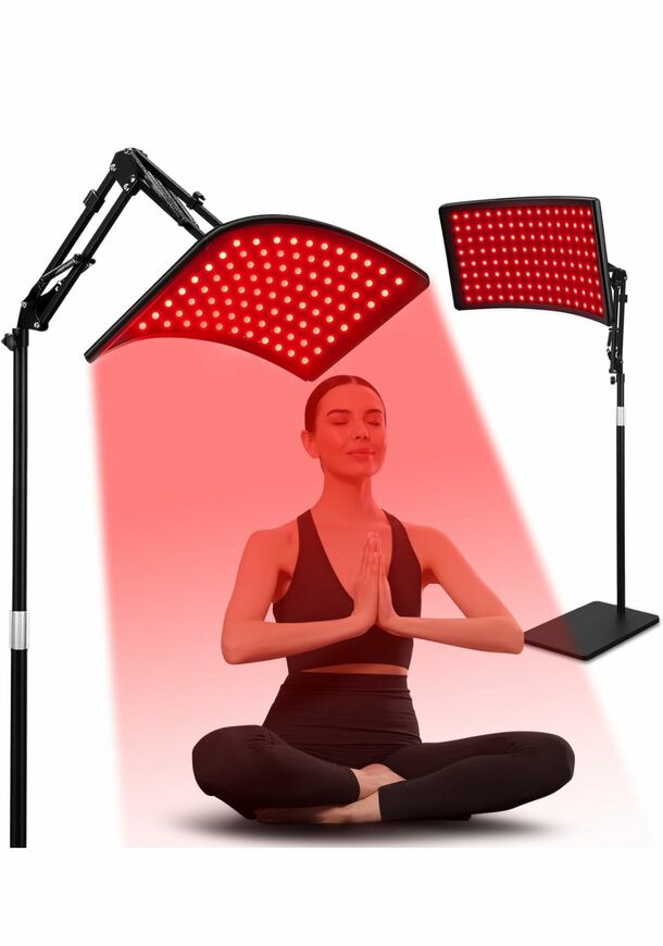 Red Light Therapy for Face and Body, Red Infrared Light Therapy Lamp with Stand Led 660nm Red Light-Therapy& 850nm Infrared Light Device for Body