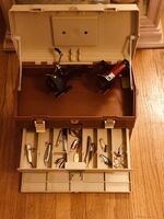 Vintage Fishing Lot Plano 757 Tackle Box, 2 Fishing Reels And Lures Please View Pics And Read Description