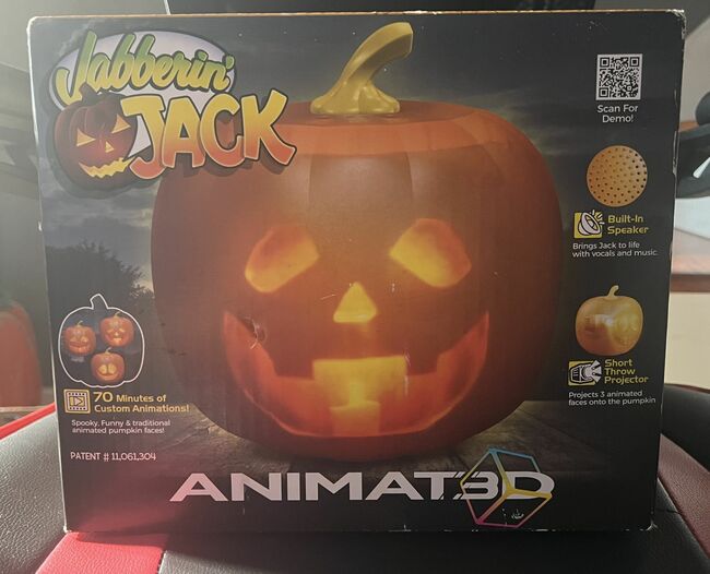 Jabberin Jack XL Talking Animated Pumpkin with Built in Projector